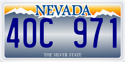 NV license plate 40C971