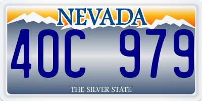 NV license plate 40C979