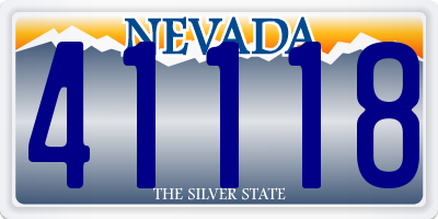 NV license plate 41118