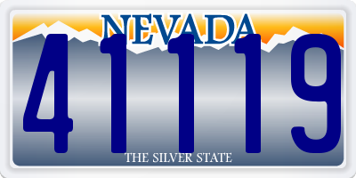 NV license plate 41119