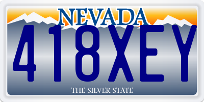 NV license plate 418XEY