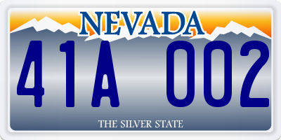 NV license plate 41A002