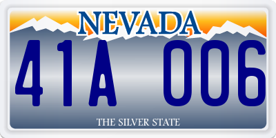 NV license plate 41A006