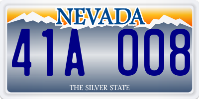NV license plate 41A008