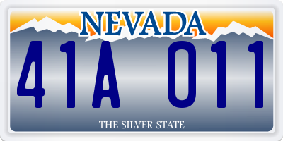 NV license plate 41A011