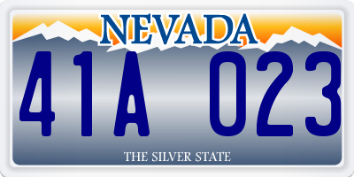 NV license plate 41A023