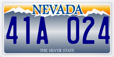 NV license plate 41A024