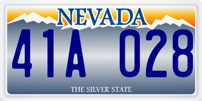 NV license plate 41A028