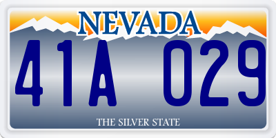 NV license plate 41A029