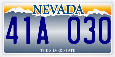 NV license plate 41A030