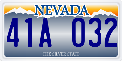 NV license plate 41A032