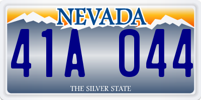 NV license plate 41A044