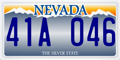 NV license plate 41A046