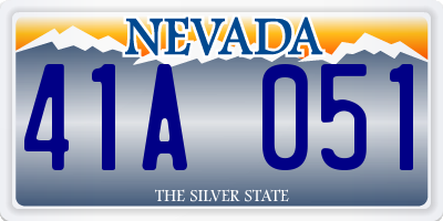 NV license plate 41A051