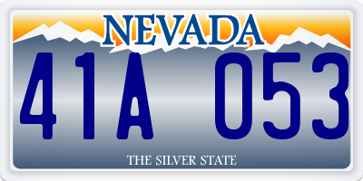 NV license plate 41A053