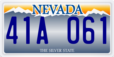 NV license plate 41A061