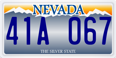 NV license plate 41A067