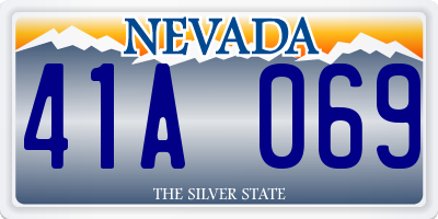 NV license plate 41A069