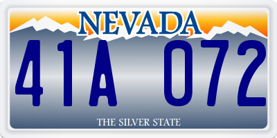 NV license plate 41A072