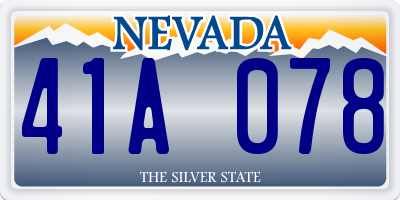 NV license plate 41A078