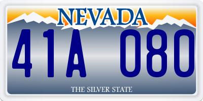 NV license plate 41A080