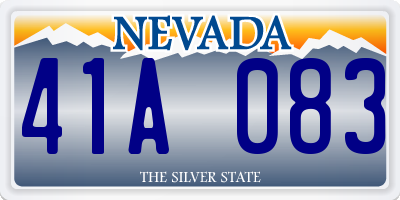 NV license plate 41A083