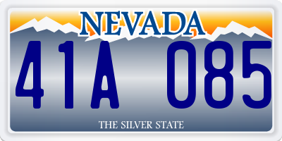 NV license plate 41A085