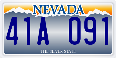 NV license plate 41A091