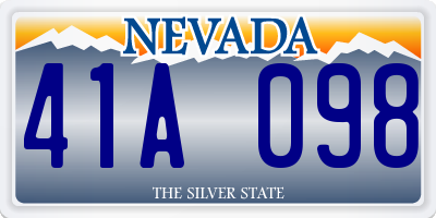 NV license plate 41A098