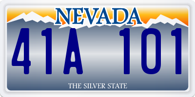 NV license plate 41A101