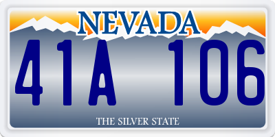 NV license plate 41A106