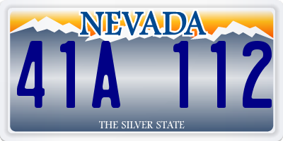 NV license plate 41A112