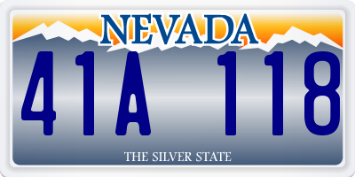 NV license plate 41A118