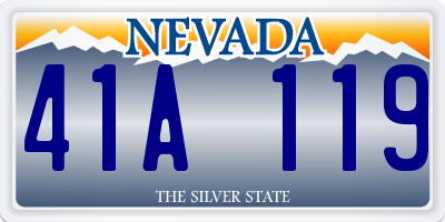 NV license plate 41A119