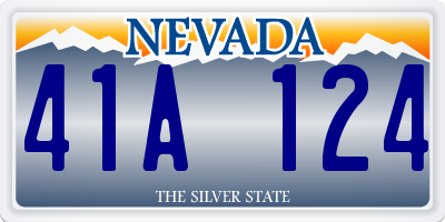 NV license plate 41A124