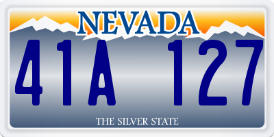 NV license plate 41A127