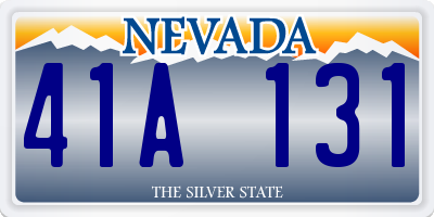 NV license plate 41A131