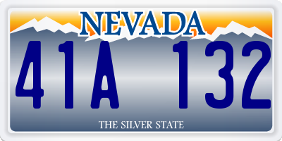 NV license plate 41A132