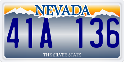 NV license plate 41A136