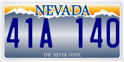 NV license plate 41A140