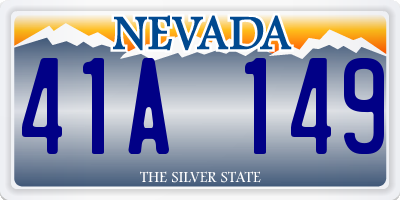 NV license plate 41A149