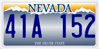 NV license plate 41A152