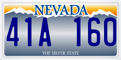 NV license plate 41A160