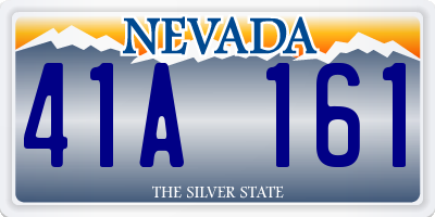 NV license plate 41A161