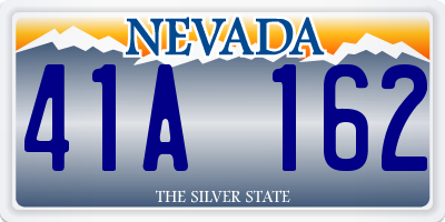 NV license plate 41A162