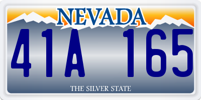 NV license plate 41A165