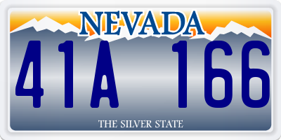 NV license plate 41A166