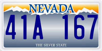 NV license plate 41A167