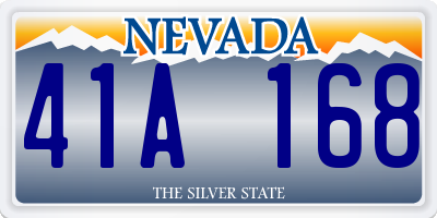 NV license plate 41A168