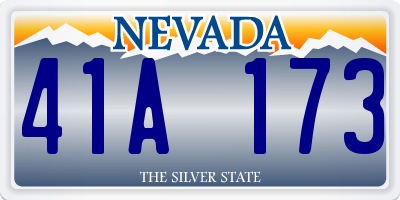 NV license plate 41A173